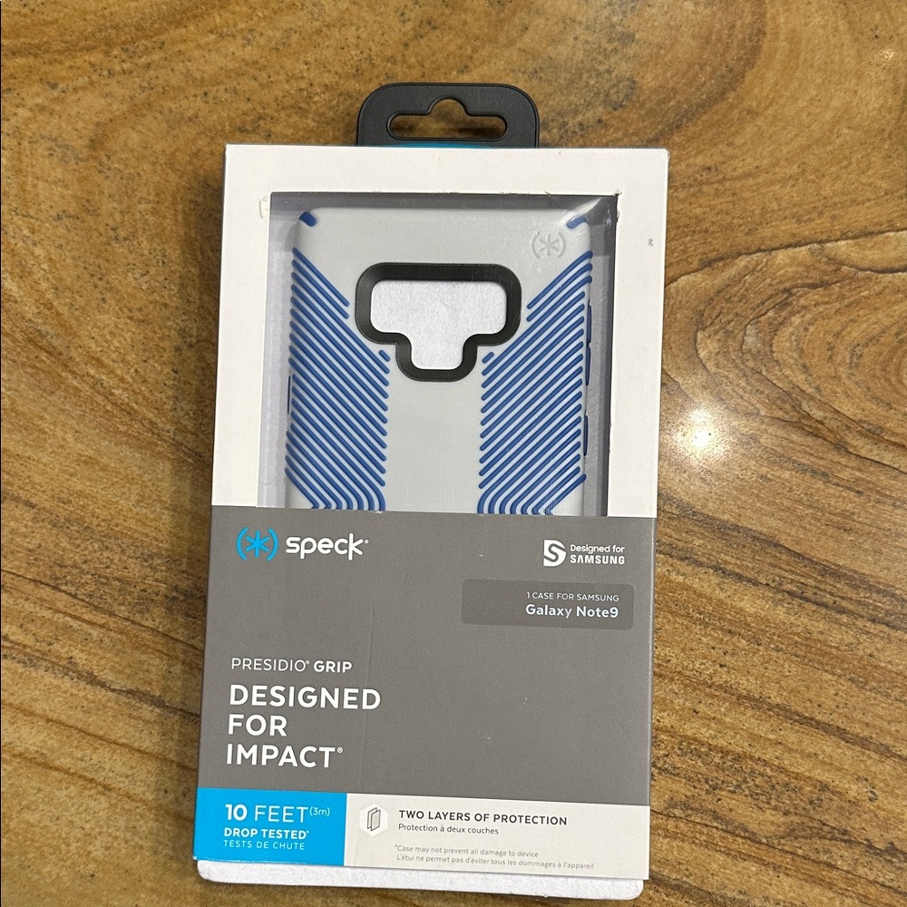 Speck Presidio Grip Case for Galaxy Note9 - Blue and Gray